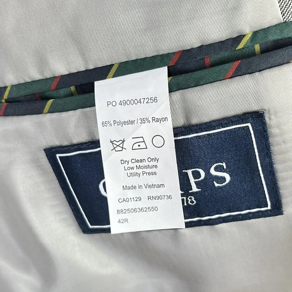 CHAPS Mens Gray Sport Coat Suit Jacket Blazer 42 R - Picture 6 of 8